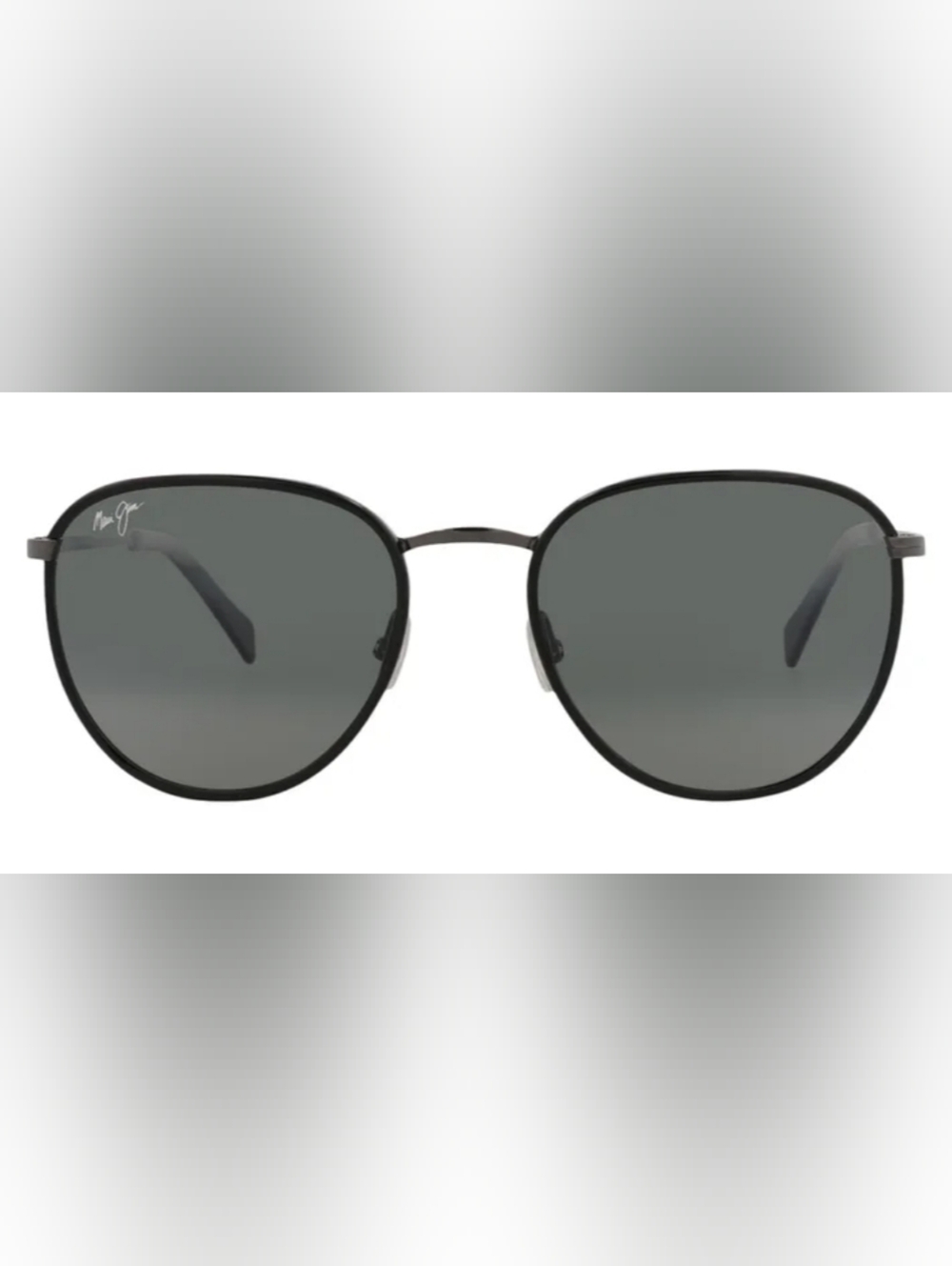 New! MAUI JIM NONI MJ 854-02 TITANIUM GUNMETAL NEUTRAL Gray POLARIZED SUNGLASSES